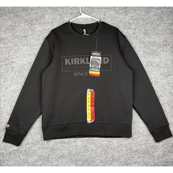 Kirkland Signature Tops - Kirkland Unisex Logo Fleece Crewneck Sweatshirt for Men's S Women's M